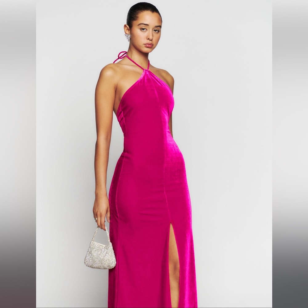 Reformation Nyla Dress XS Hot Pink